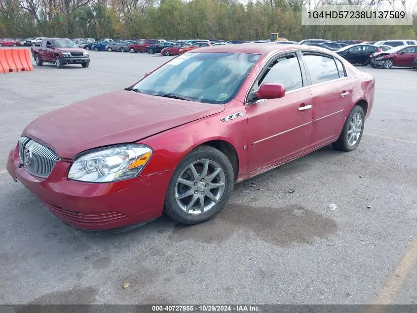 2008 Buick Lucerne Cxl VIN: 1G4HD57238U137509 Lot: 40727955