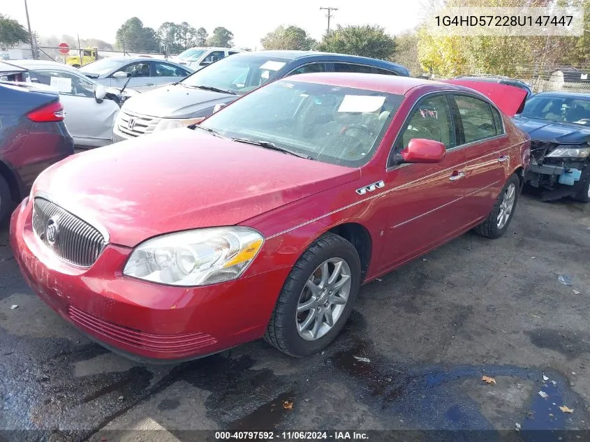 2008 Buick Lucerne Cxl VIN: 1G4HD57228U147447 Lot: 40797592