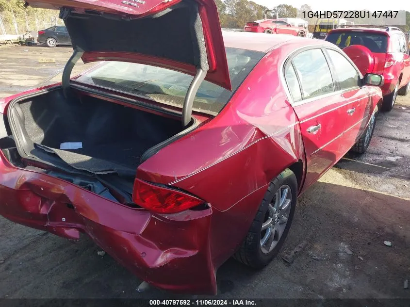 2008 Buick Lucerne Cxl VIN: 1G4HD57228U147447 Lot: 40797592