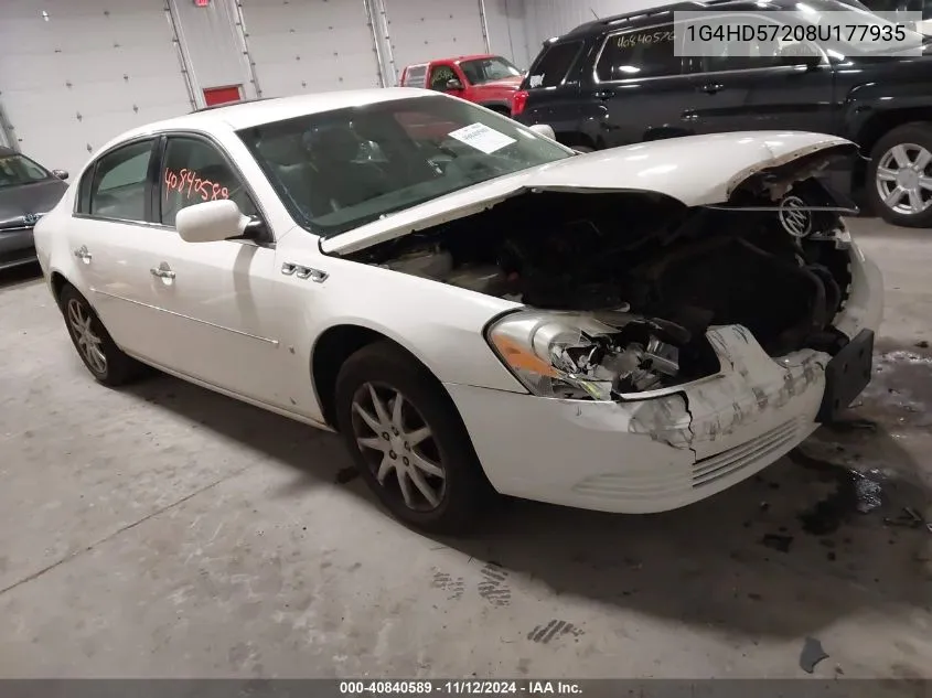 2008 Buick Lucerne Cxl VIN: 1G4HD57208U177935 Lot: 40840589