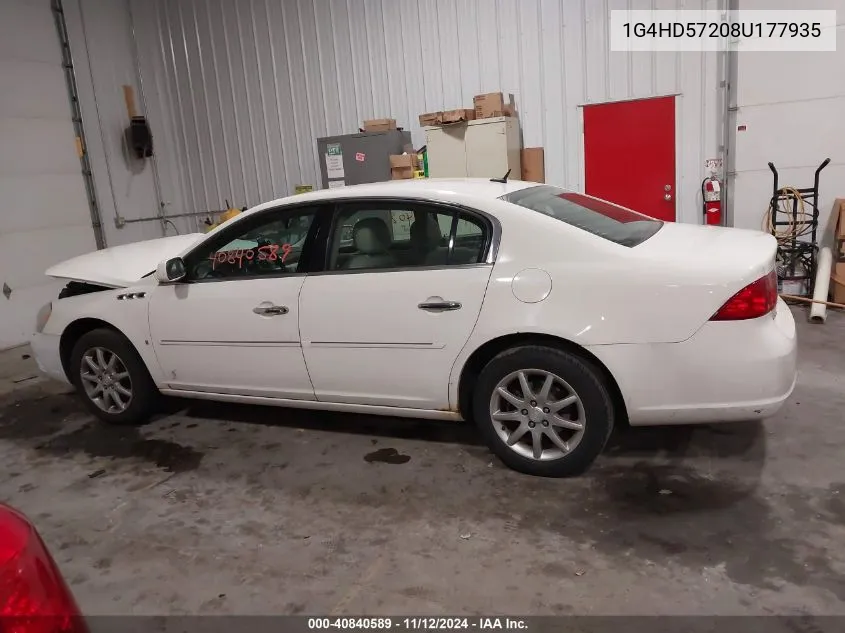 2008 Buick Lucerne Cxl VIN: 1G4HD57208U177935 Lot: 40840589