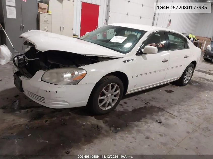 2008 Buick Lucerne Cxl VIN: 1G4HD57208U177935 Lot: 40840589