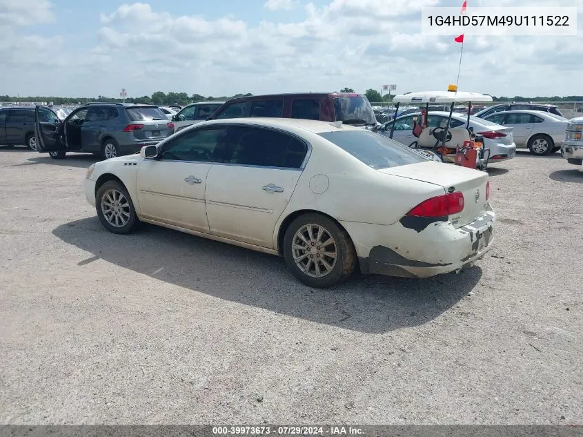 2009 Buick Lucerne Cxl VIN: 1G4HD57M49U111522 Lot: 39973673