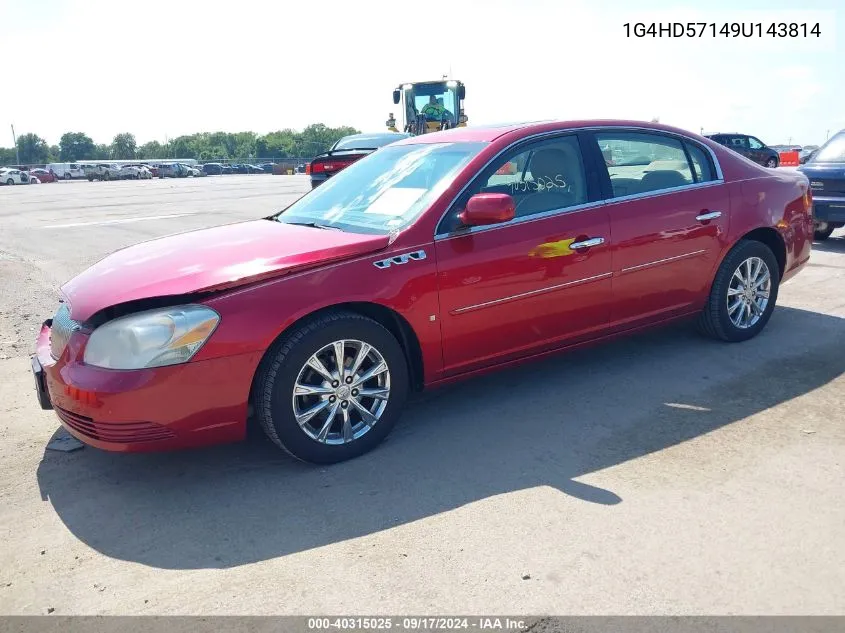 2009 Buick Lucerne Cxl-4 VIN: 1G4HD57149U143814 Lot: 40315025