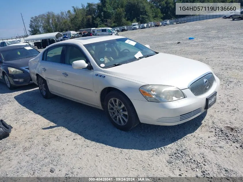 2009 Buick Lucerne Cxl-4 VIN: 1G4HD57119U136660 Lot: 40428041