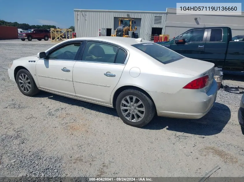 2009 Buick Lucerne Cxl-4 VIN: 1G4HD57119U136660 Lot: 40428041