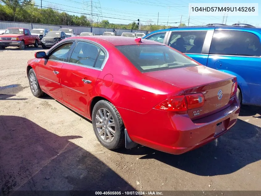 2009 Buick Lucerne Cxl-3 VIN: 1G4HD57M49U145265 Lot: 40505805