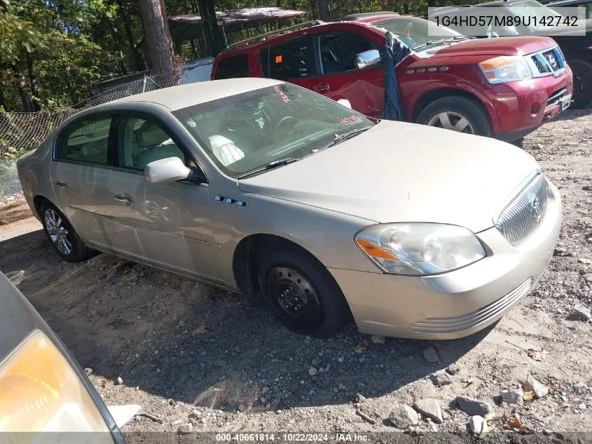 2009 Buick Lucerne Cxl-3 VIN: 1G4HD57M89U142742 Lot: 40661814