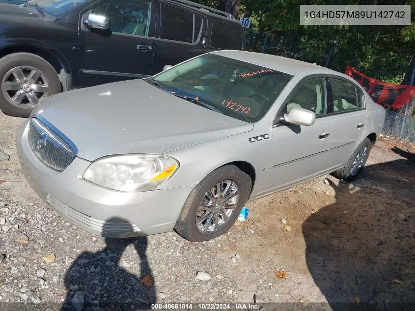 2009 Buick Lucerne Cxl-3 VIN: 1G4HD57M89U142742 Lot: 40661814