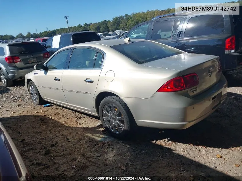 2009 Buick Lucerne Cxl-3 VIN: 1G4HD57M89U142742 Lot: 40661814