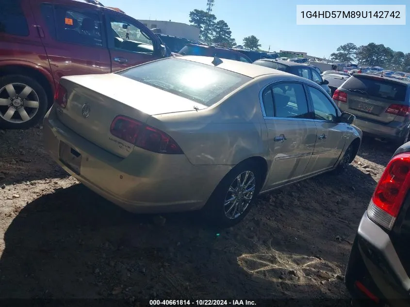 2009 Buick Lucerne Cxl-3 VIN: 1G4HD57M89U142742 Lot: 40661814