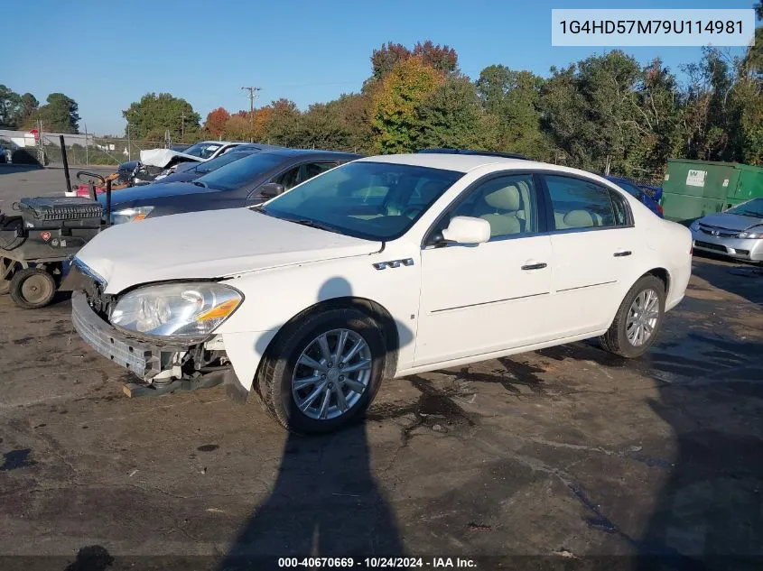 2009 Buick Lucerne Cxl VIN: 1G4HD57M79U114981 Lot: 40670669