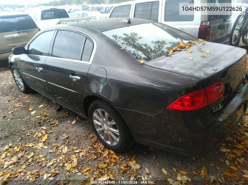 2009 Buick Lucerne Cxl VIN: 1G4HD57M59U122626 Lot: 40745848