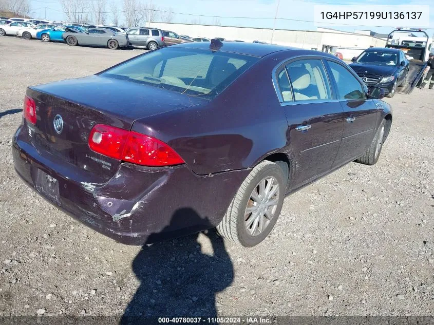 2009 Buick Lucerne Cx VIN: 1G4HP57199U136137 Lot: 40780037