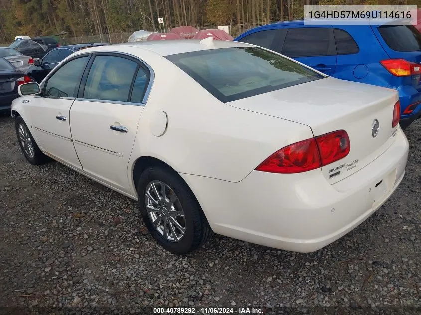 2009 Buick Lucerne Cxl-4 VIN: 1G4HD57M69U114616 Lot: 40789292