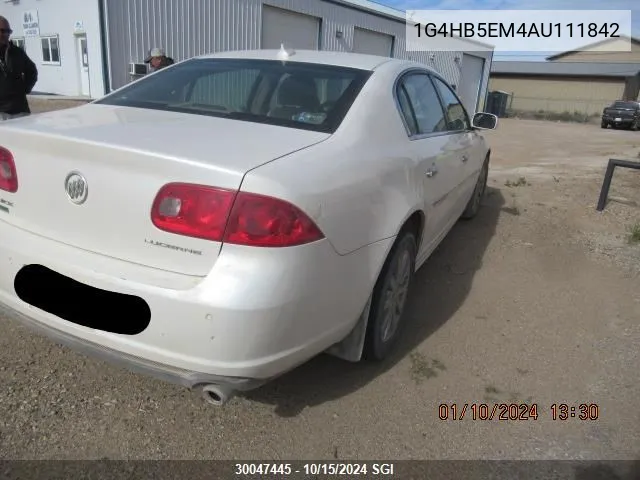 2010 Buick Lucerne Cx VIN: 1G4HB5EM4AU111842 Lot: 30047445