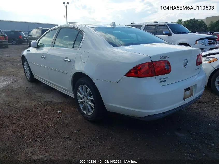 2010 Buick Lucerne Cx VIN: 1G4HA5EM6AU110503 Lot: 40334140