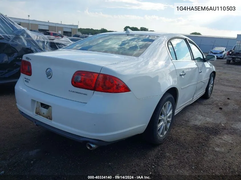 2010 Buick Lucerne Cx VIN: 1G4HA5EM6AU110503 Lot: 40334140