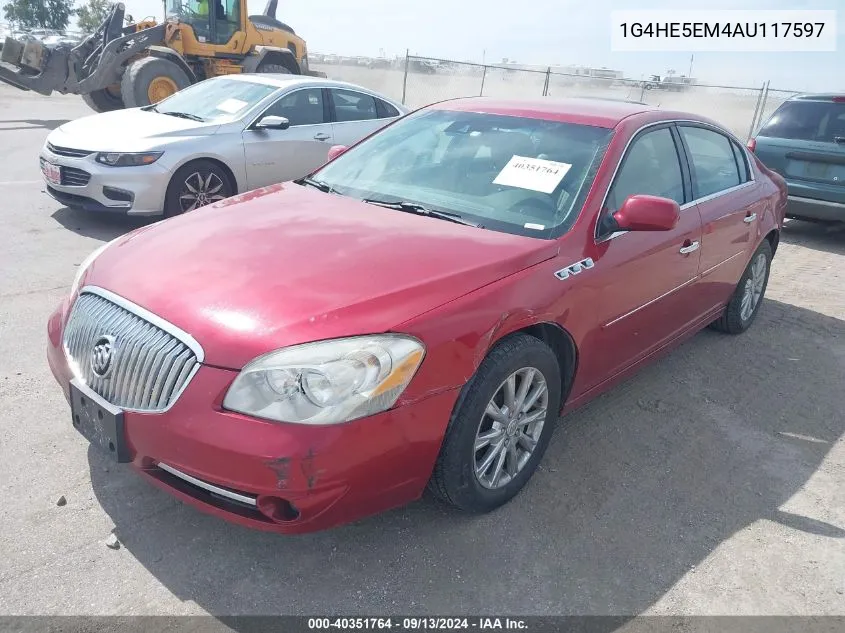 2010 Buick Lucerne Cxl-3 VIN: 1G4HE5EM4AU117597 Lot: 40351764