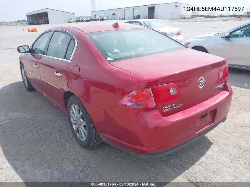 2010 Buick Lucerne Cxl-3 VIN: 1G4HE5EM4AU117597 Lot: 40351764