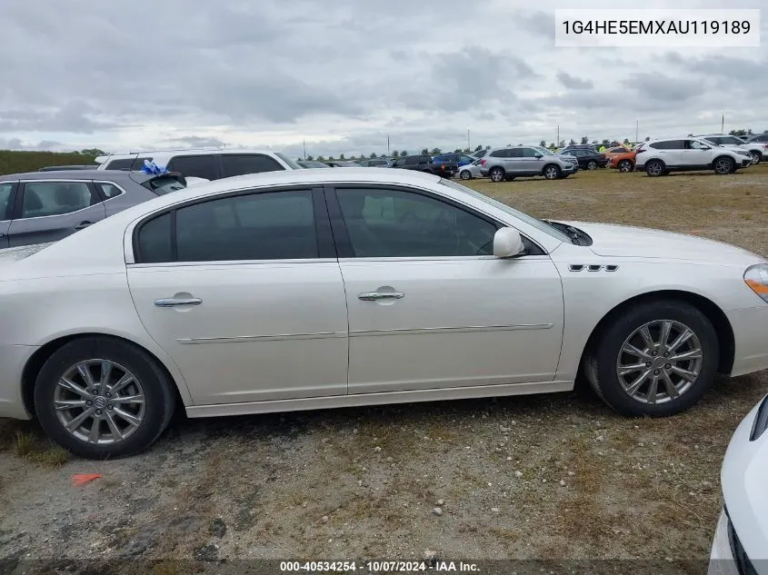 2010 Buick Lucerne Cxl-3 VIN: 1G4HE5EMXAU119189 Lot: 40534254