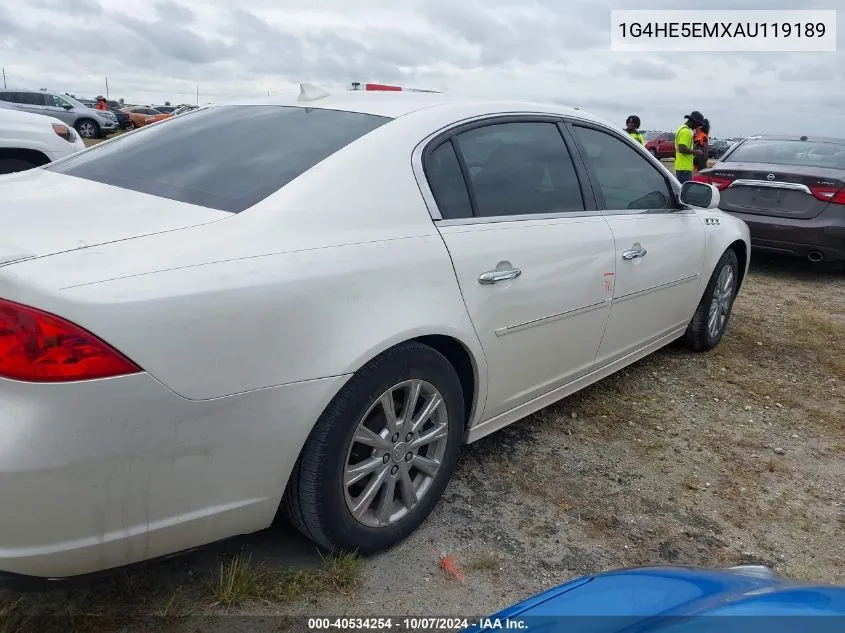 2010 Buick Lucerne Cxl-3 VIN: 1G4HE5EMXAU119189 Lot: 40534254