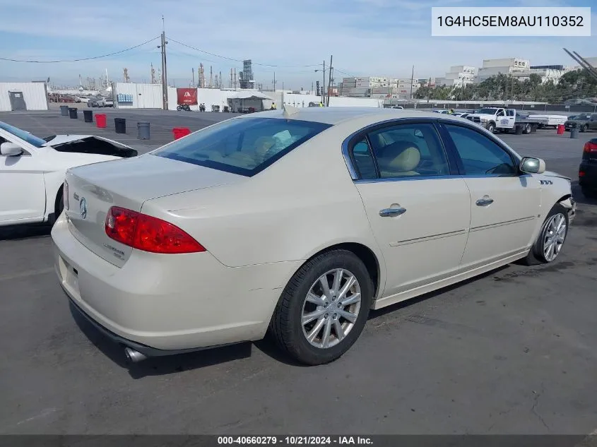 2010 Buick Lucerne Cxl VIN: 1G4HC5EM8AU110352 Lot: 40660279