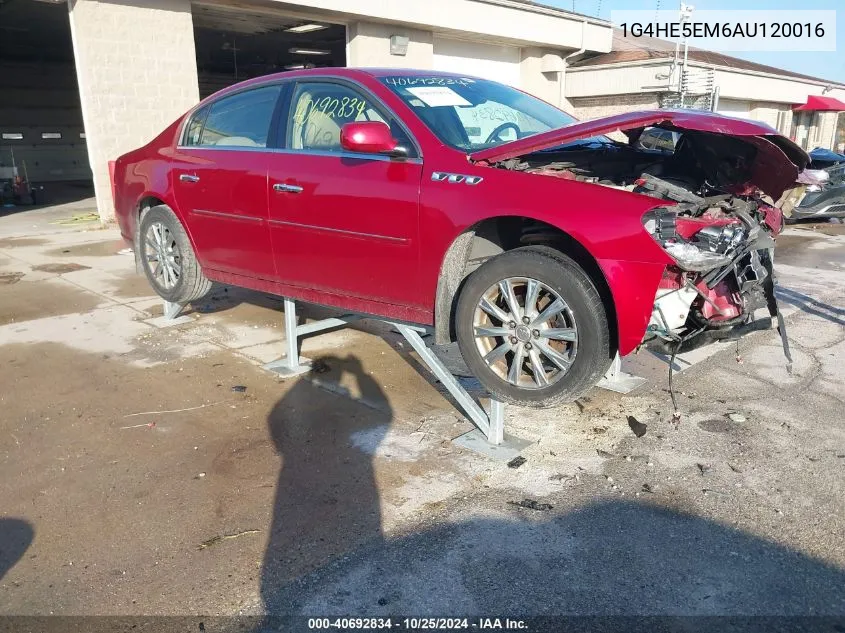 2010 Buick Lucerne Cxl-3 VIN: 1G4HE5EM6AU120016 Lot: 40692834