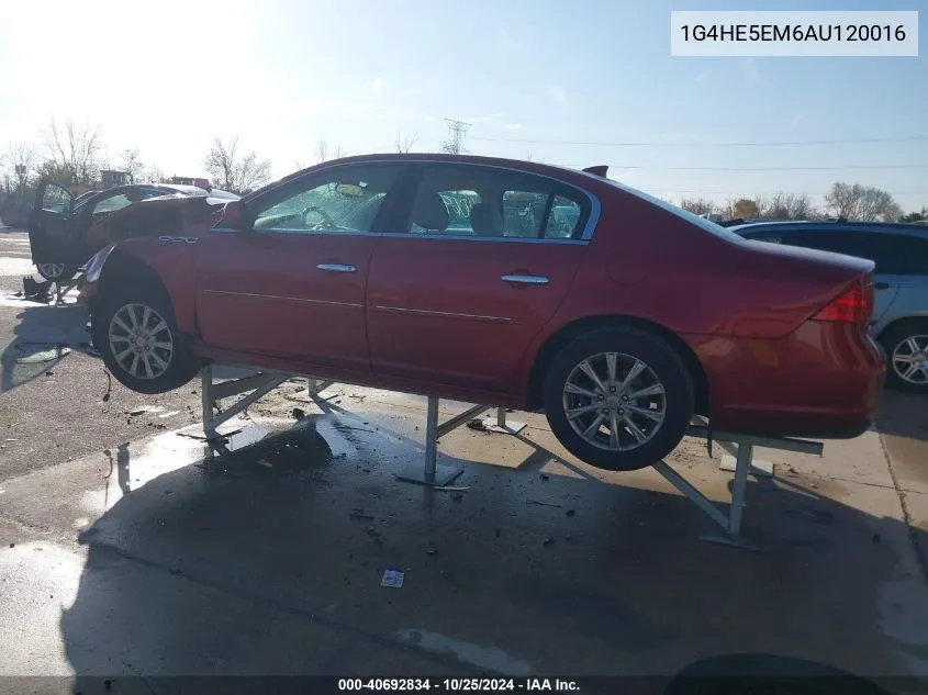 2010 Buick Lucerne Cxl-3 VIN: 1G4HE5EM6AU120016 Lot: 40692834