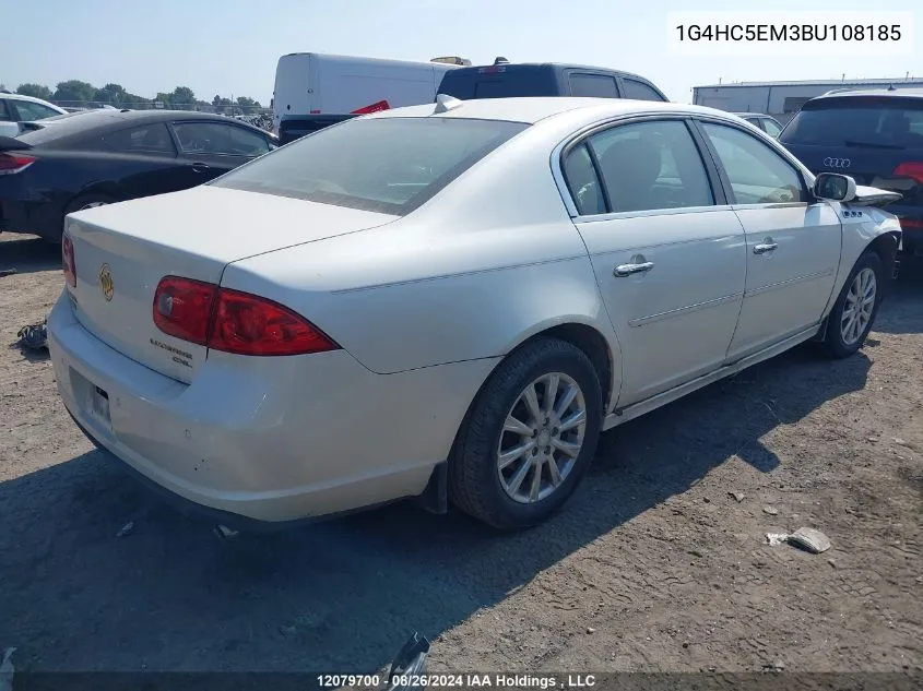 2011 Buick Lucerne Cxl VIN: 1G4HC5EM3BU108185 Lot: 12079700