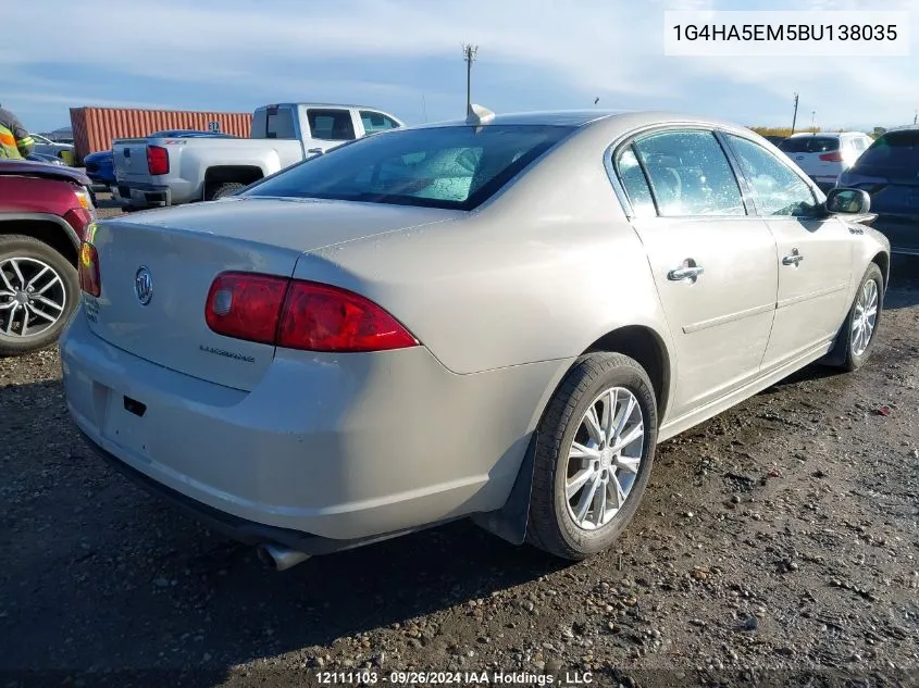 2011 Buick Lucerne VIN: 1G4HA5EM5BU138035 Lot: 12111103