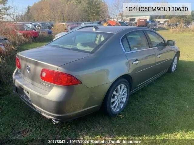 2011 Buick Lucerne Cxl V6 VIN: 1G4HC5EM9BU130630 Lot: 20178643