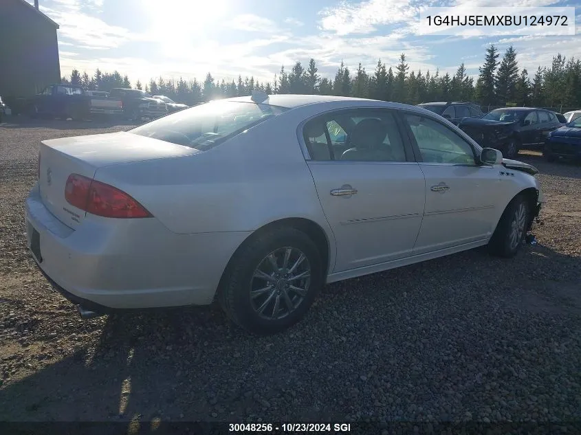 2011 Buick Lucerne Cxl VIN: 1G4HJ5EMXBU124972 Lot: 30048256