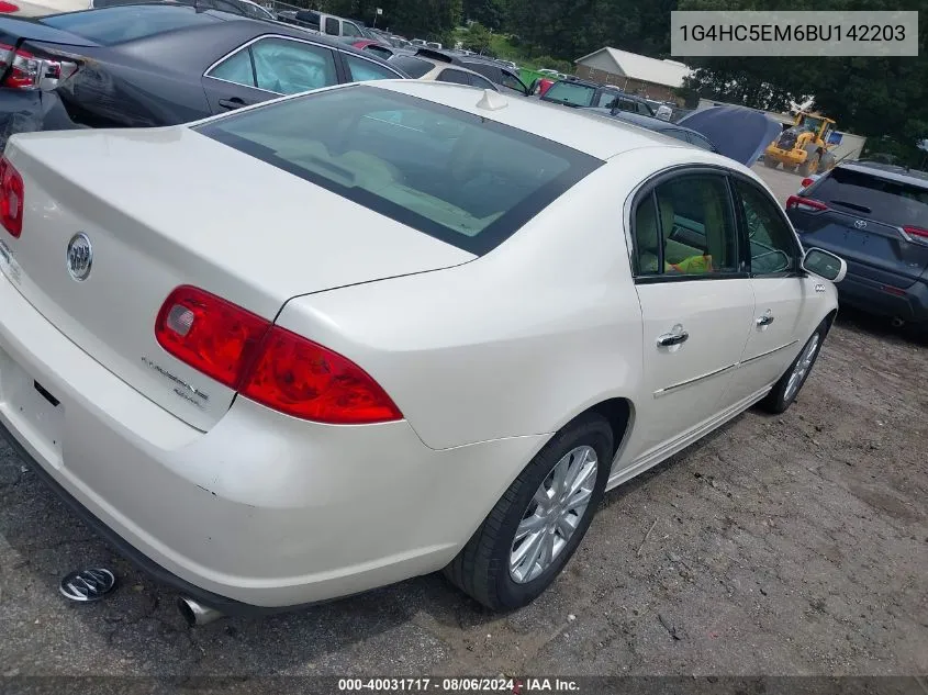 2011 Buick Lucerne Cxl VIN: 1G4HC5EM6BU142203 Lot: 40031717