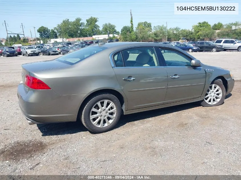 2011 Buick Lucerne Cxl VIN: 1G4HC5EM5BU130222 Lot: 40273346