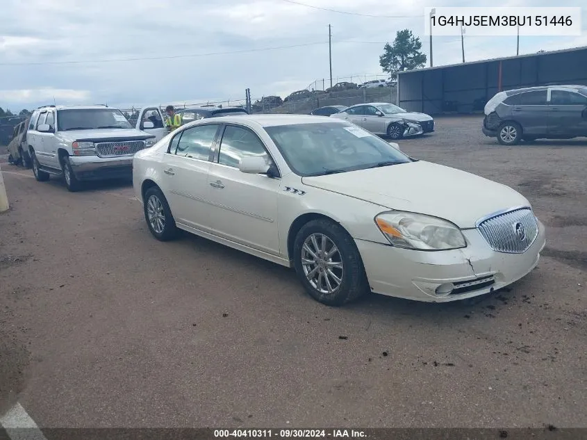 2011 Buick Lucerne Cxl Premium VIN: 1G4HJ5EM3BU151446 Lot: 40410311