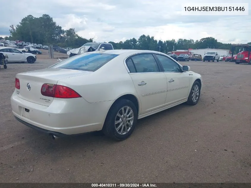 1G4HJ5EM3BU151446 2011 Buick Lucerne Cxl Premium