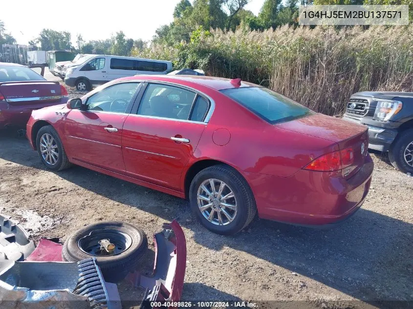 2011 Buick Lucerne Cxl Premium VIN: 1G4HJ5EM2BU137571 Lot: 40499826