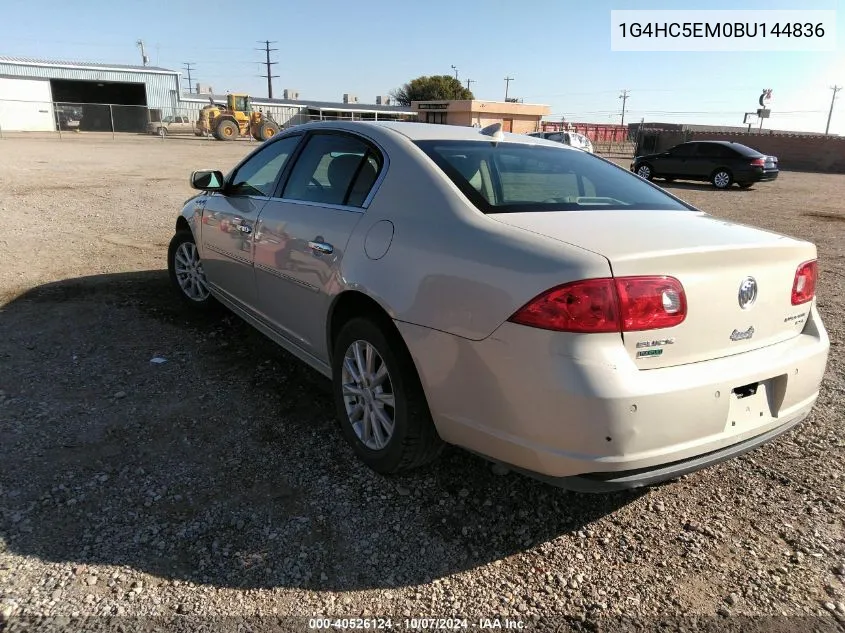 2011 Buick Lucerne Cxl VIN: 1G4HC5EM0BU144836 Lot: 40526124