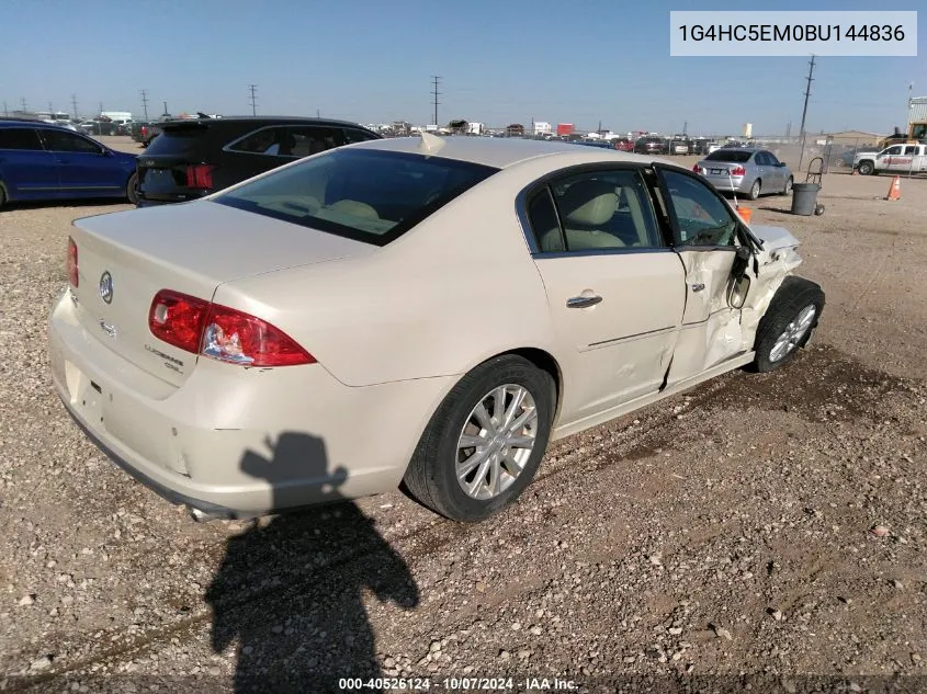 2011 Buick Lucerne Cxl VIN: 1G4HC5EM0BU144836 Lot: 40526124