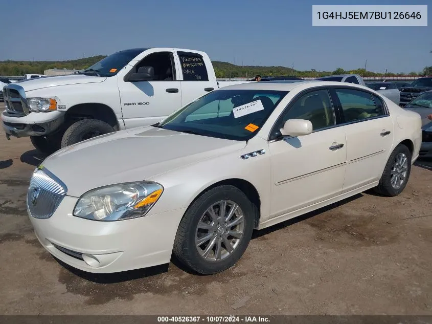 2011 Buick Lucerne Cxl Premium VIN: 1G4HJ5EM7BU126646 Lot: 40526367