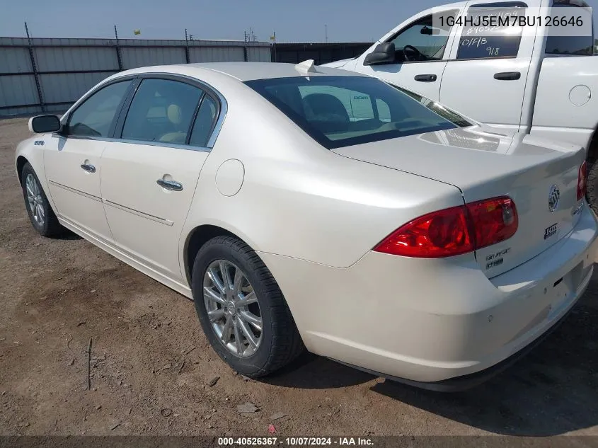 2011 Buick Lucerne Cxl Premium VIN: 1G4HJ5EM7BU126646 Lot: 40526367