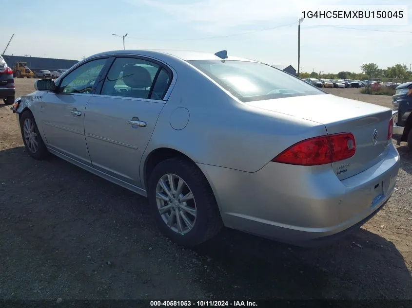 2011 Buick Lucerne Cxl VIN: 1G4HC5EMXBU150045 Lot: 40581053