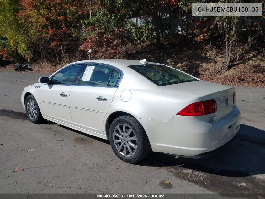 2011 Buick Lucerne Cxl Premium VIN: 1G4HJ5EM5BU150105 Lot: 40605083