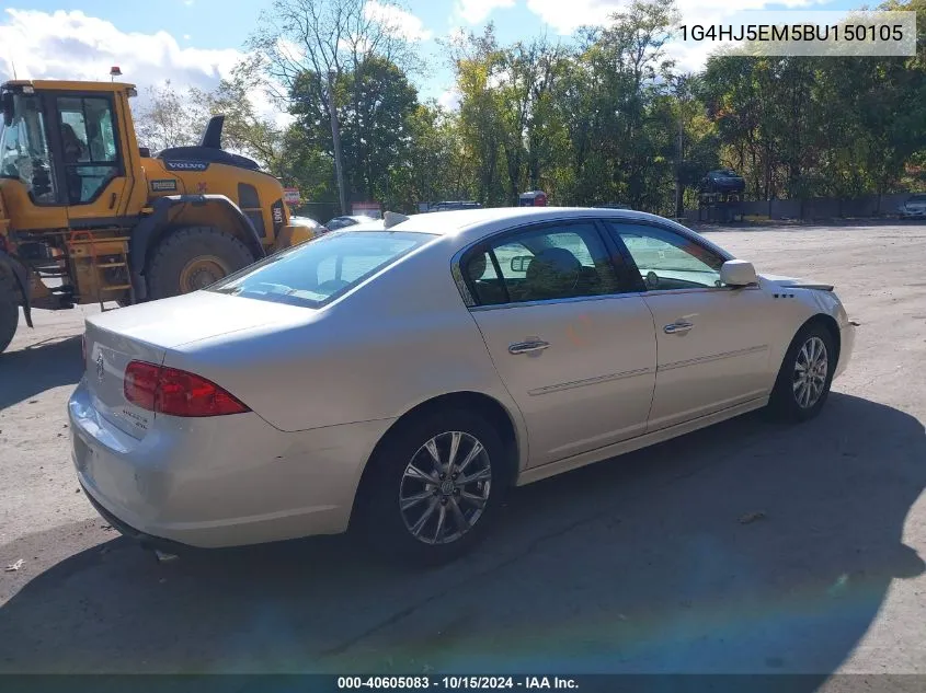 2011 Buick Lucerne Cxl Premium VIN: 1G4HJ5EM5BU150105 Lot: 40605083