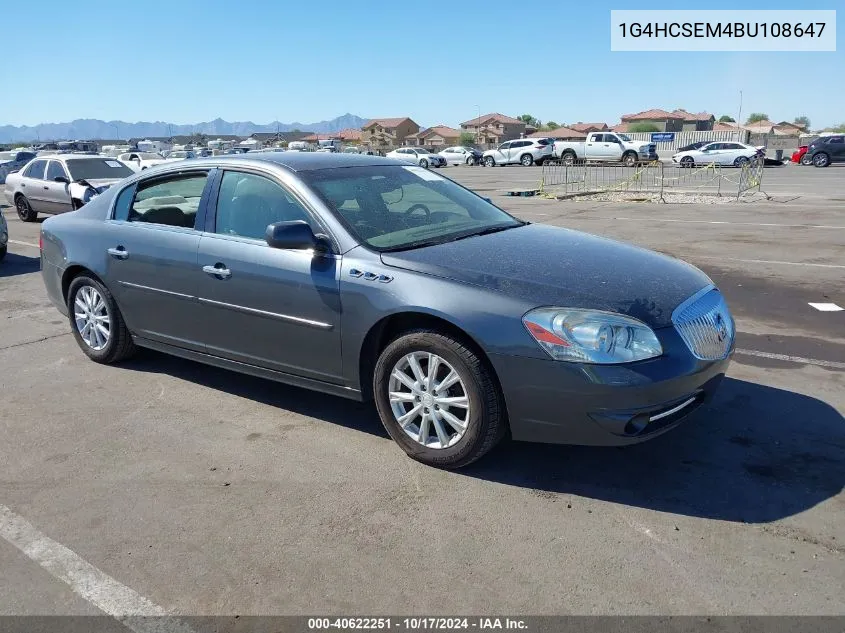 2011 Buick Lucerne VIN: 1G4HCSEM4BU108647 Lot: 40622251