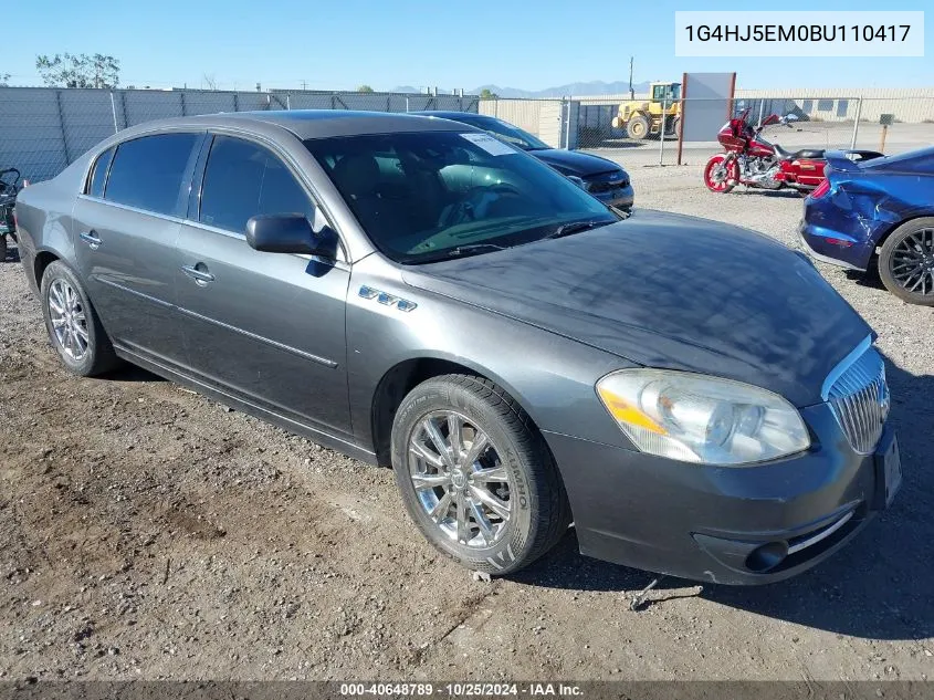 2011 Buick Lucerne Cxl Premium VIN: 1G4HJ5EM0BU110417 Lot: 40648789