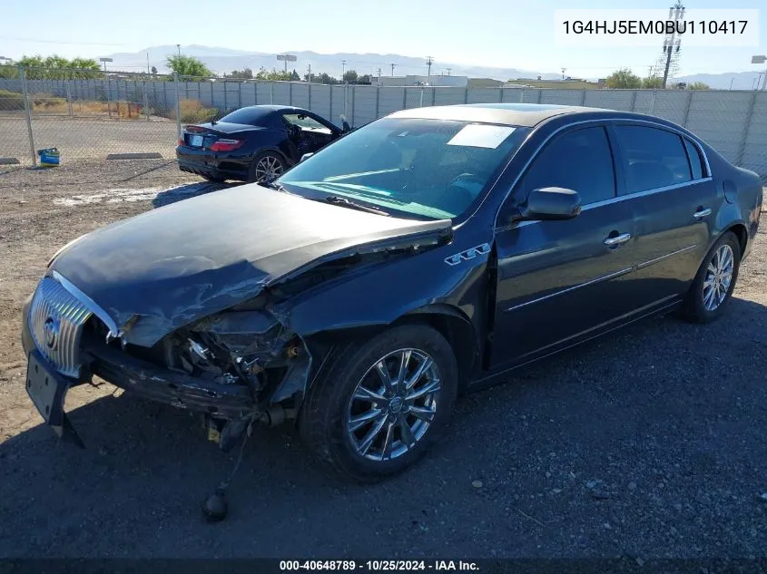 2011 Buick Lucerne Cxl Premium VIN: 1G4HJ5EM0BU110417 Lot: 40648789