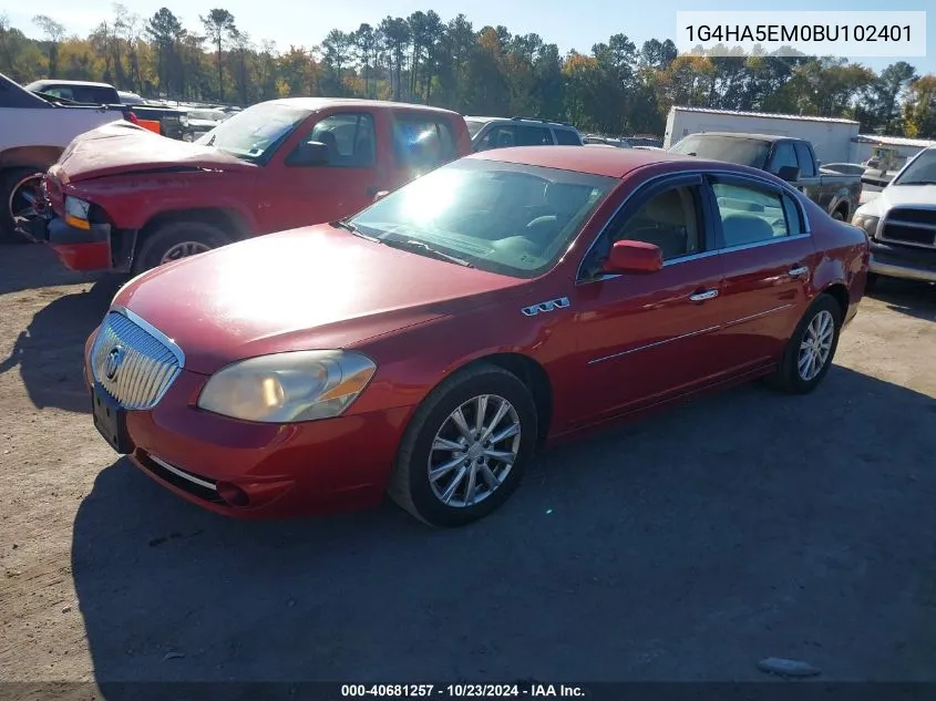 2011 Buick Lucerne Cx VIN: 1G4HA5EM0BU102401 Lot: 40681257