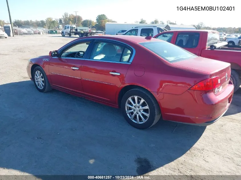 2011 Buick Lucerne Cx VIN: 1G4HA5EM0BU102401 Lot: 40681257